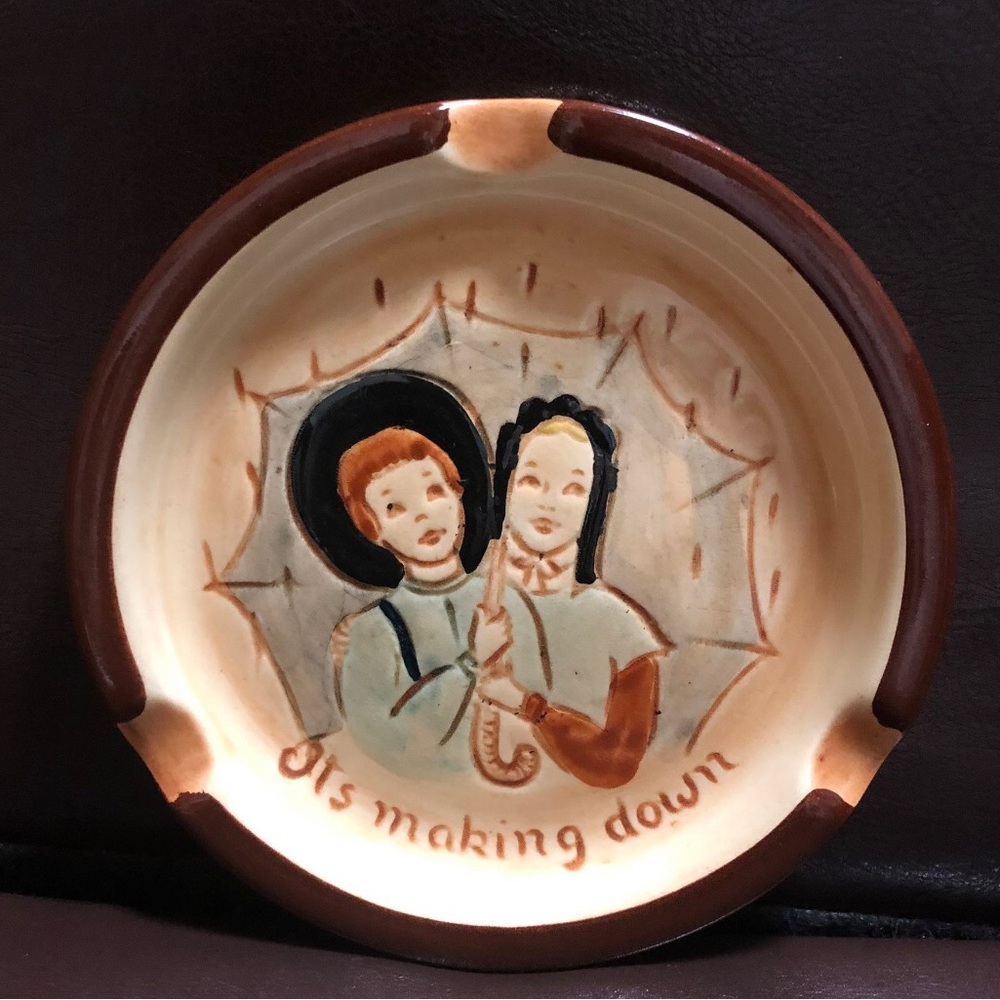 VTG Pennsbury Pottery Ashtray/Spoon Rest Dish…Ceramic-Glazed/Clay 5.25”
